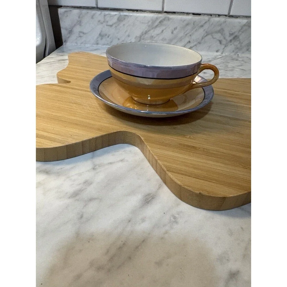 MCM Japanese Lusterware Tea Cup & Saucer